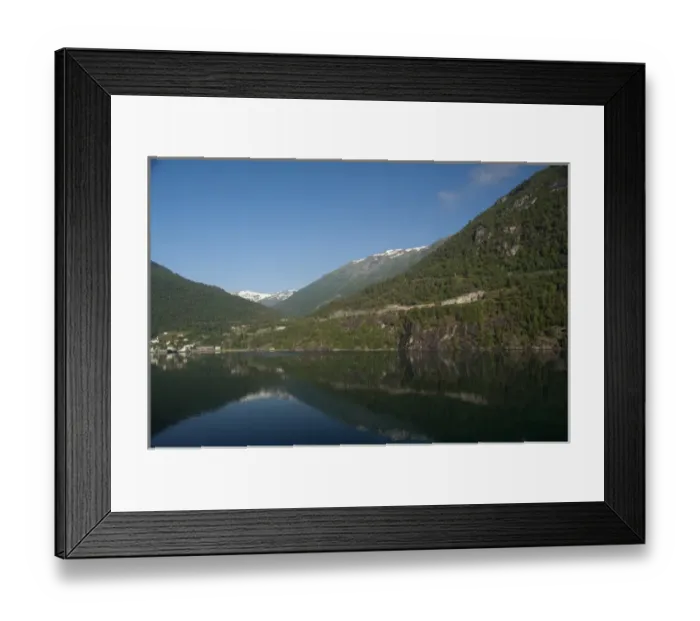 Framed Print : Norway, Hellesylt. Geirangerfjord at the port city of Hellesylt. UNESCO Framed Print : Norway, Hellesylt. Geirangerfjord at the port city of Hellesylt. UNESCO