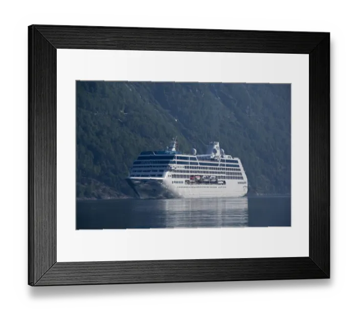 Framed Print : Norway, Hellesylt. Geirangerfjord at the port city of Hellesylt. UNESCO Framed Print : Norway, Hellesylt. Geirangerfjord at the port city of Hellesylt. UNESCO
