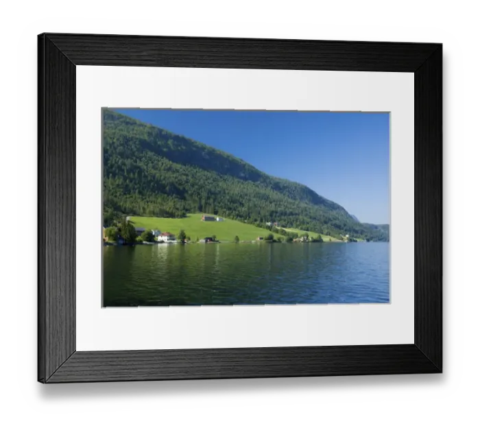 Framed Print : Norway, Nordfjord Area, Hornindal. Hornindalsvatn (Hornindal Lake) the deepest lake