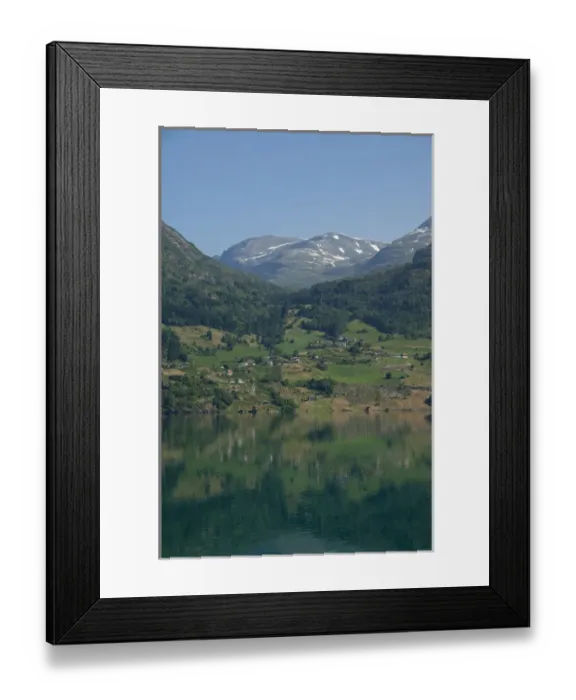 Framed Print : Norway, Geirangerfjord District. Scenic view of Jostedalsbreen National Park Framed Print : Norway, Geirangerfjord District. Scenic view of Jostedalsbreen National Park