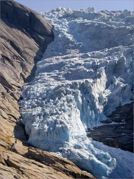 Norway, Geirangerfjord District. Jostedalsbreen National Park, Briksdals Glacier