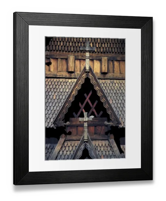 Framed Print : NORWAY, Oslo Stavr Church Details