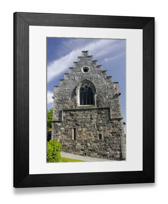 Framed Print : Norway, Bergen. Bergenhus Castle (aka Holmen) and fortress. UNESCO