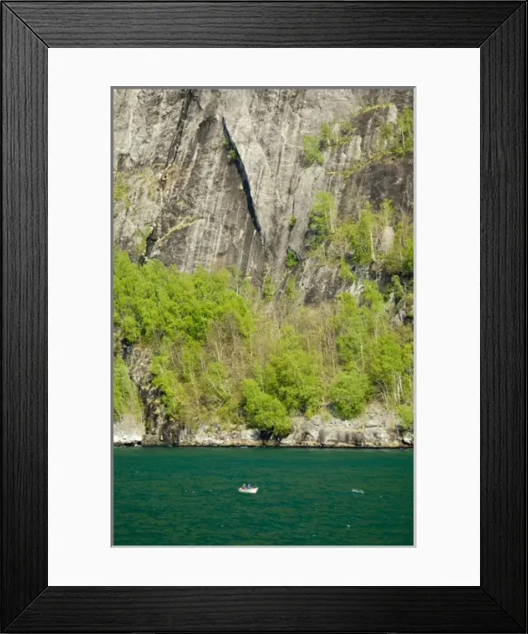 Framed Print : Norway, Sogn og Fjordane. Fishermen on Sognefjorden