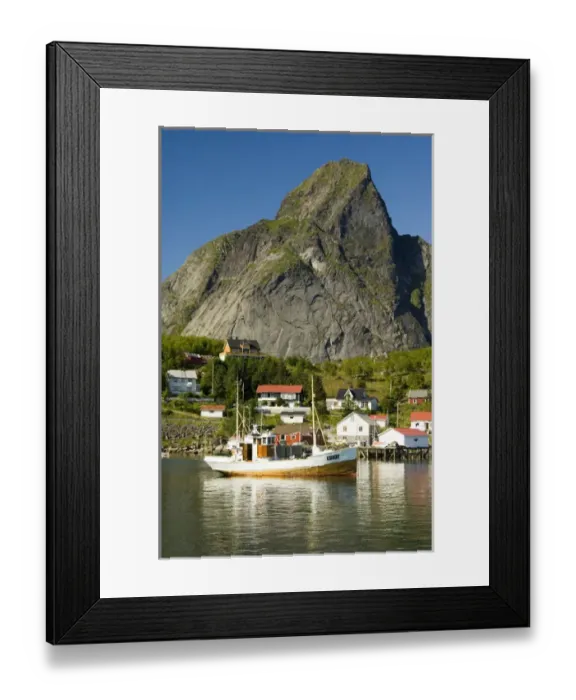 Framed Print : Europe, Norway, Lofoten. Fishing boat in Reine harbour Framed Print : Europe, Norway, Lofoten. Fishing boat in Reine harbour