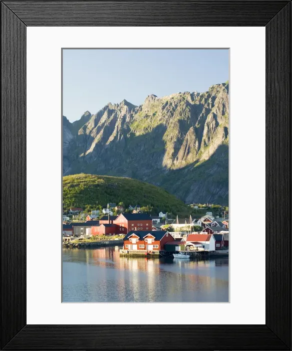 Framed Print : Europe, Norway, Lofoten. The town of Reine