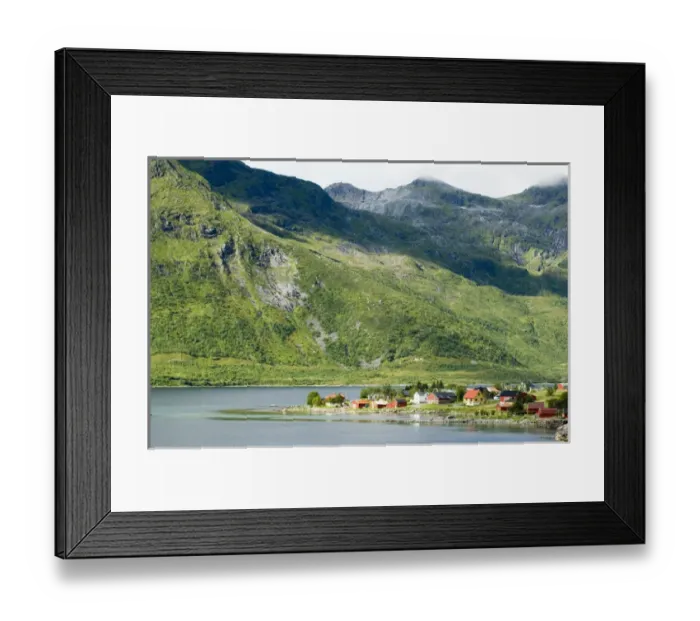 Framed Print : Europe, Norway, Lofoten. View of Liland