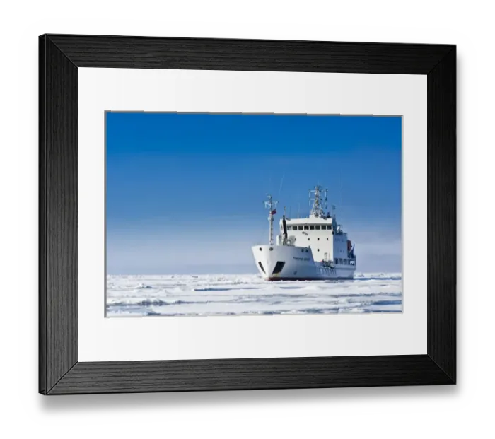 Framed Print : Norway. Pack ice near Martensoya (Marten Island) Svalbard Archipelago, Norway