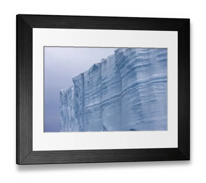Framed Print : Norway, Svalbard, Nordaustlandet, Patterns in vertical ice face of Brasvellbreen