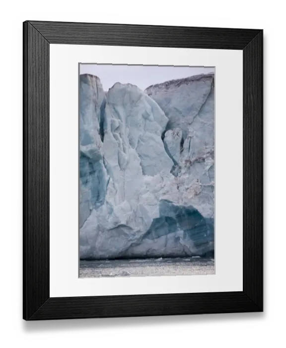 Framed Print : Norway, Svalbard, Spitsbergen Island, Blue ice face of Sveabreen Glacier in Nordfjorden Framed Print : Norway, Svalbard, Spitsbergen Island, Blue ice face of Sveabreen Glacier in Nordfjorden