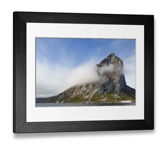 Framed Print : Norway, Svalbard, Spitsbergen Island, Gnal Odden aAScreaming Rockaa mountain