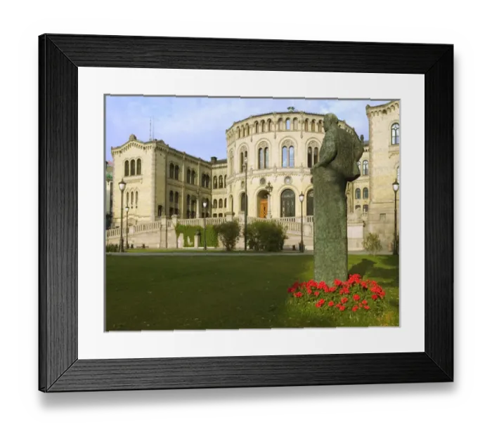 Framed Print : Oslo Norway parliament building