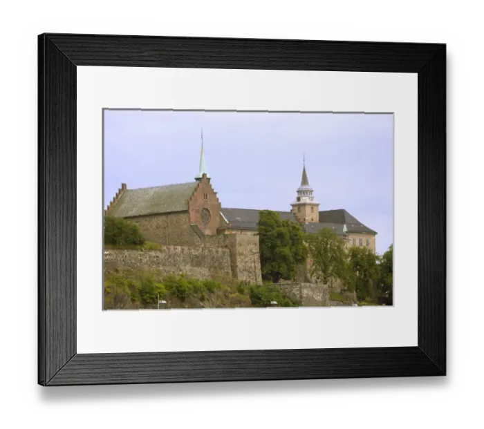 Framed Print : the medieval Akershus Castle and Fortress. Over looking the harbor The castle Framed Print : the medieval Akershus Castle and Fortress. Over looking the harbor The castle