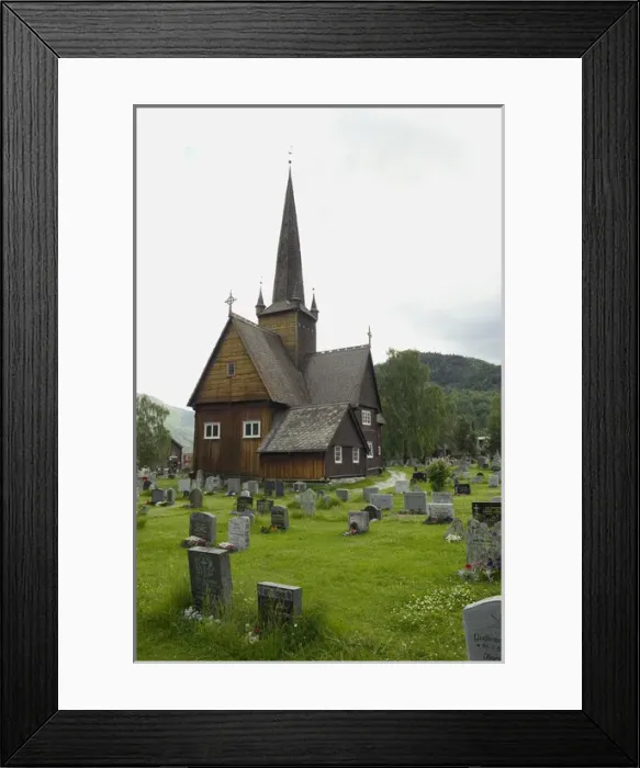 Framed Print : vogo Stave Church Vagamo norway