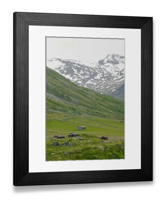 Framed Print : Sognefjellsvegen, highway 55 This national scenic road extends from the mountain
