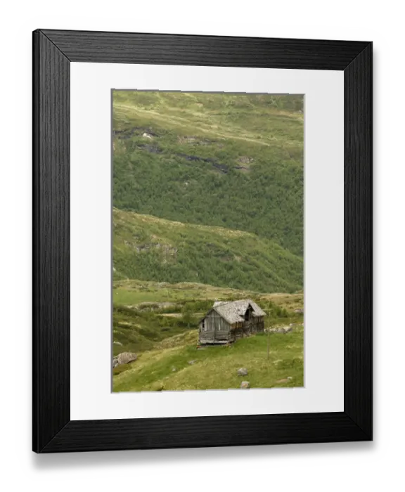 Framed Print : homestead on Sognefjellsvegen, highway 55 This national scenic road extends Framed Print : homestead on Sognefjellsvegen, highway 55 This national scenic road extends