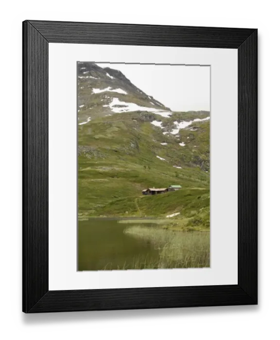 Framed Print : homestead on Sognefjellsvegen, highway 55 This national scenic road extends