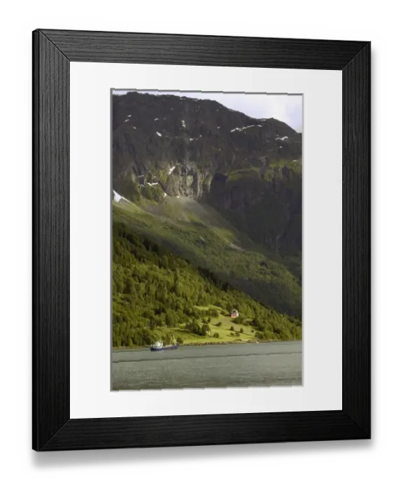 Framed Print : Sogne Fjord; Southern, Fjord, Vic, Norway