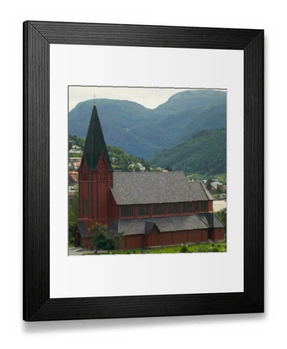 Framed Print : souther fjord Church