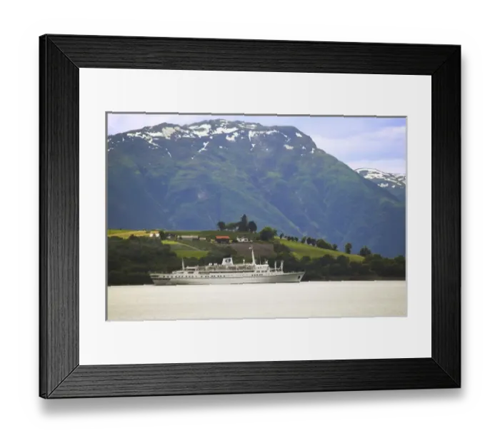 Framed Print : Crusing the Sogne Fjord; Southern, Fjord, Norway Framed Print : Crusing the Sogne Fjord; Southern, Fjord, Norway