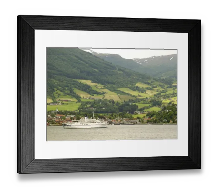 Framed Print : cruising the Sogne Fjord; Southern, Fjord, Vic, Norway