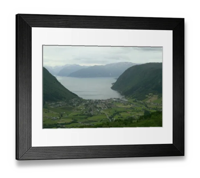 Framed Print : over looking Vic along, Sogne Fjord Southern Fjord, VIC Norway