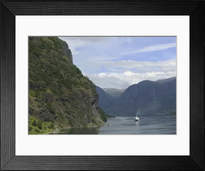 Framed Print : Cruise ship at flam along, Sogne Fjord Southern Fjord, Norway Framed Print : Cruise ship at flam along, Sogne Fjord Southern Fjord, Norway