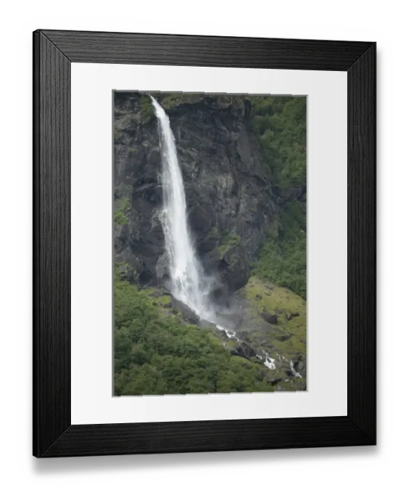 Framed Print : Waterfall above Beautiful Flam; situated in the innermost part of the Sognefjord Framed Print : Waterfall above Beautiful Flam; situated in the innermost part of the Sognefjord