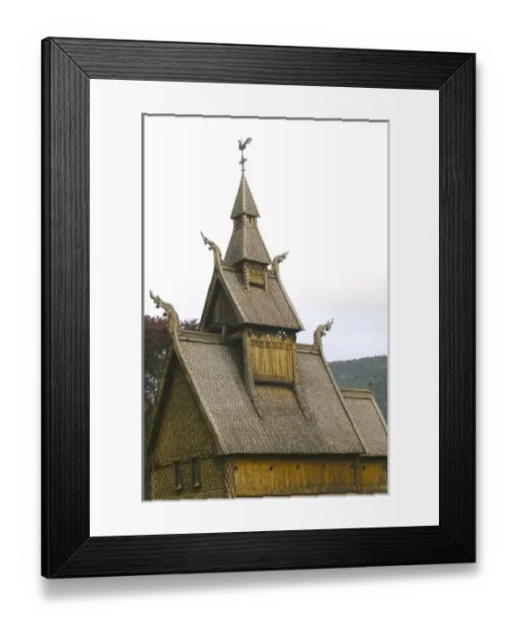 Framed Print : Hopperstad Stave Church, Sogne Fjord VIC norway