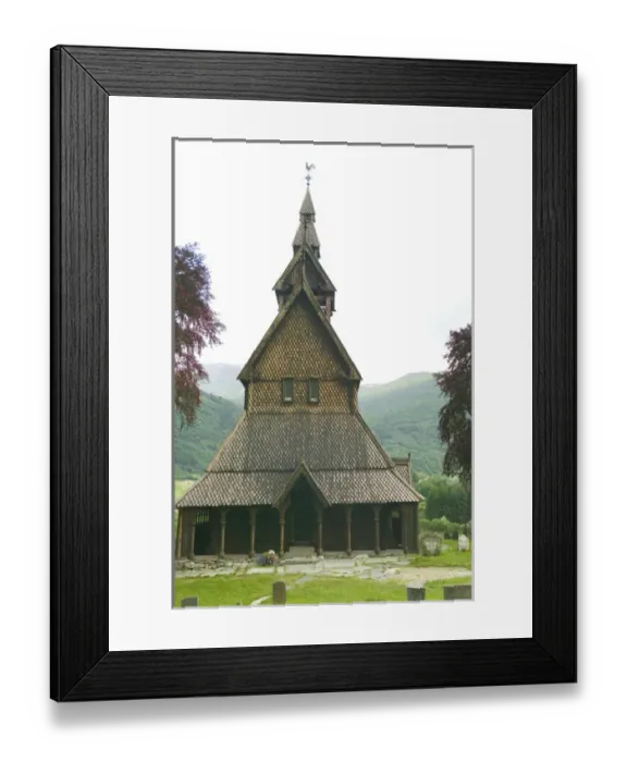 Framed Print : Hopperstad Stave Church, Sogne Fjord VIC norway