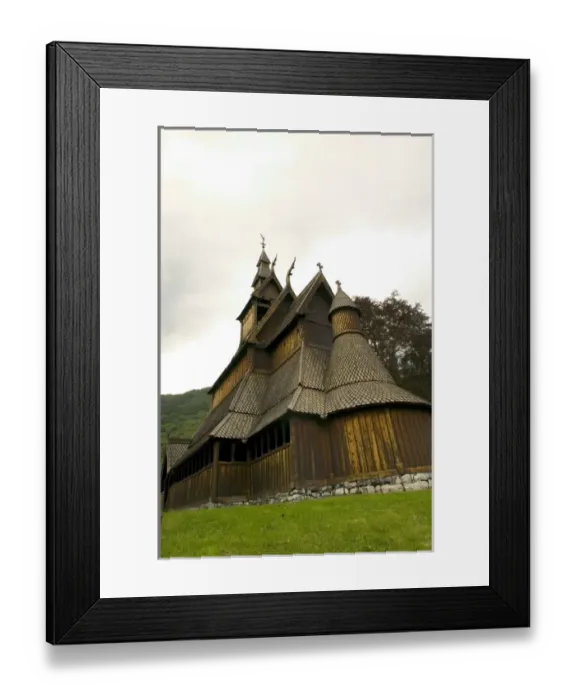 Framed Print : Hopperstad Stave Church, Sogne Fjord VIC norway
