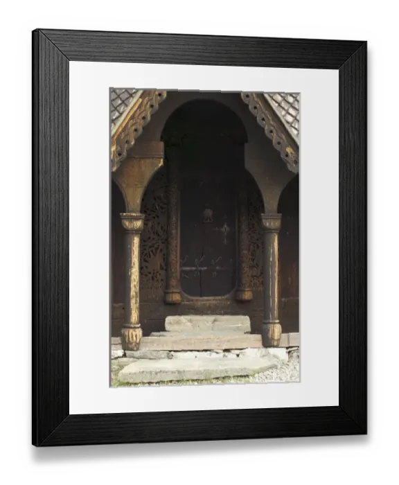 Framed Print : Hopperstad Stave Church, Sogne Fjord VIC norway