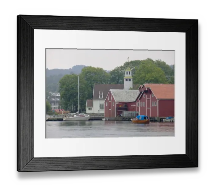 Framed Print : Norway, Egersund waterfront