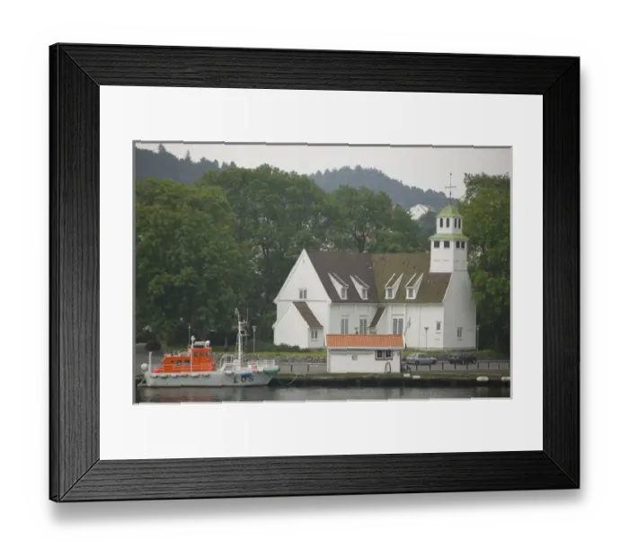 Framed Print : Norway, Egersund waterfront