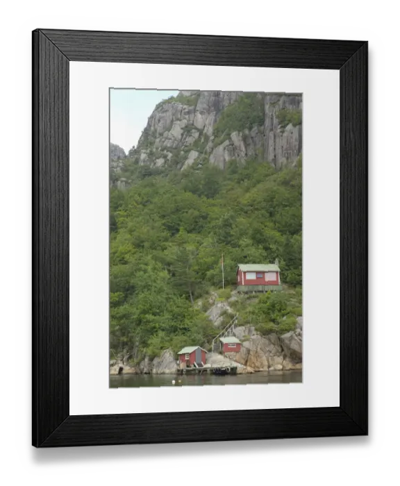 Framed Print : Norway, Hydra Island harbor cottage Framed Print : Norway, Hydra Island harbor cottage