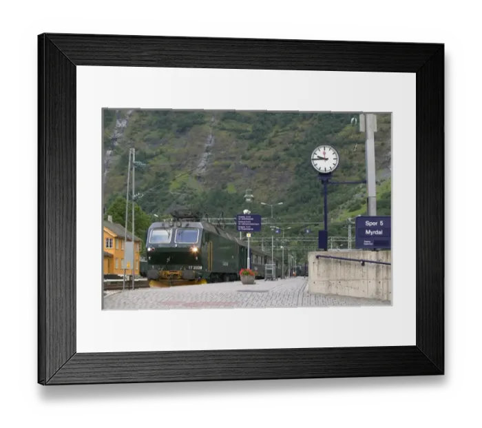 Framed Print : No model release; The Flam Railway - an incredibel train journey from the mountain Framed Print : No model release; The Flam Railway - an incredibel train journey from the mountain