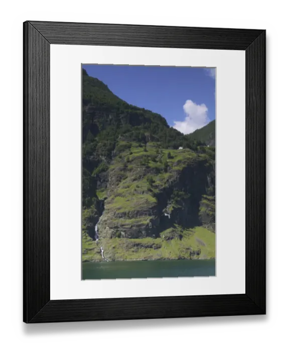 Framed Print : unknown tourist Aurland fjord / Naeroy Fjord between Flam and Gudvagan is situated Framed Print : unknown tourist Aurland fjord / Naeroy Fjord between Flam and Gudvagan is situated