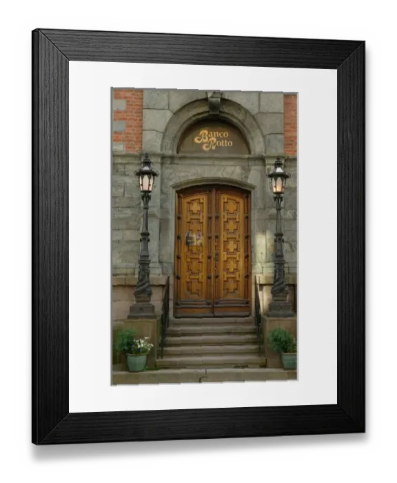 Framed Print : Door Bergens Historical buildings Framed Print : Door Bergens Historical buildings