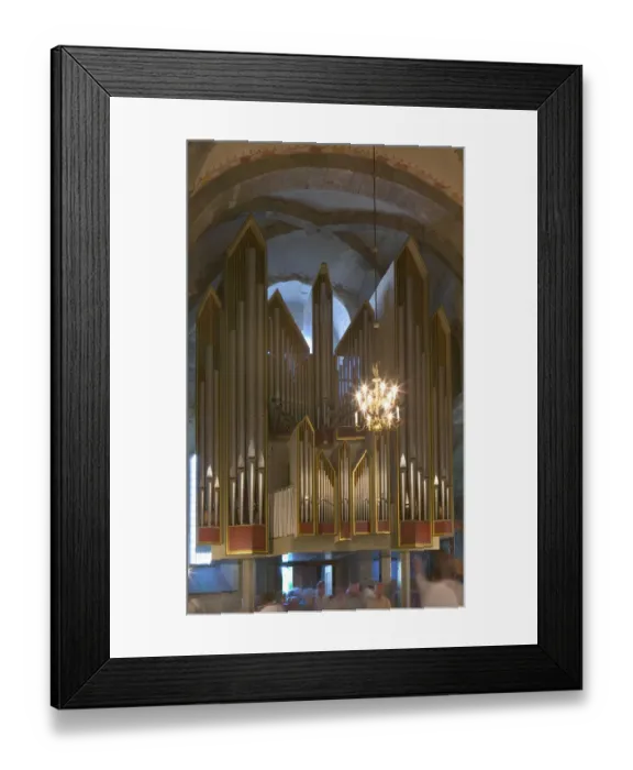 Framed Print : Pipe Organ, Maria / ST Mary Church from the 12th century, Bergins oldest Building Framed Print : Pipe Organ, Maria / ST Mary Church from the 12th century, Bergins oldest Building
