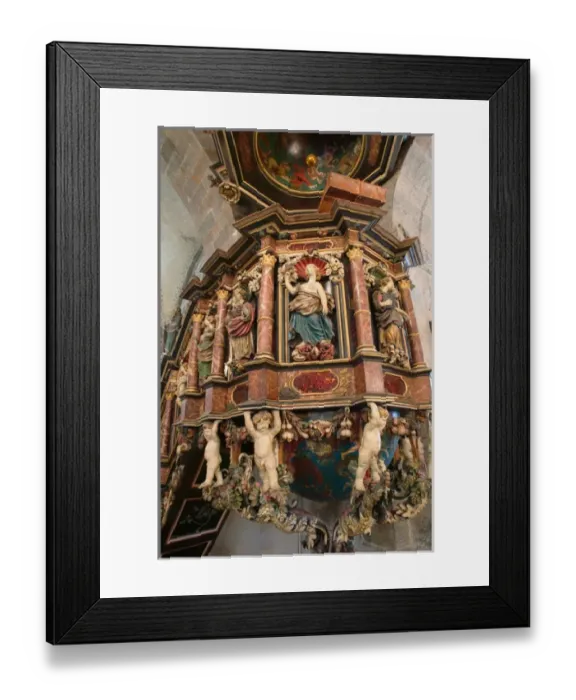 Framed Print : Maria / St Mary Church from the 12th century, Bergins oldest Building Framed Print : Maria / St Mary Church from the 12th century, Bergins oldest Building