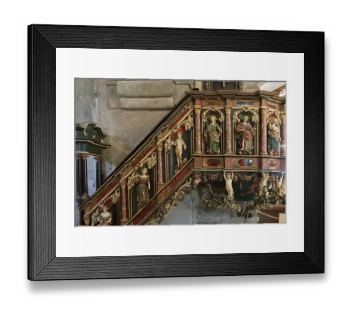 Framed Print : Maria / St Mary Church from the 12th century, Bergins oldest Building Framed Print : Maria / St Mary Church from the 12th century, Bergins oldest Building