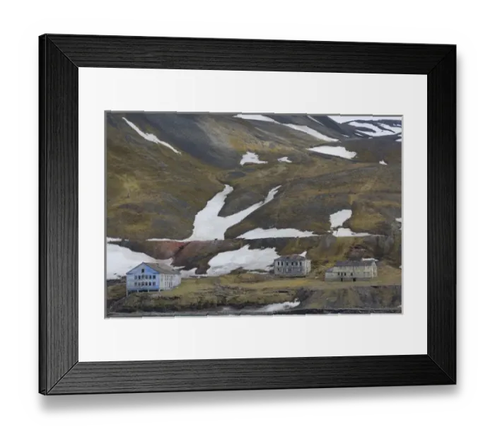 Framed Print : old, abandoned houses near Longyearbean Framed Print : old, abandoned houses near Longyearbean