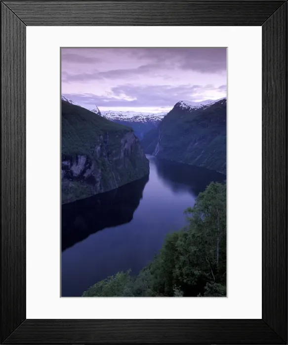 Framed Print : NORWAY Geirangerfjord at Dusk Framed Print : NORWAY Geirangerfjord at Dusk