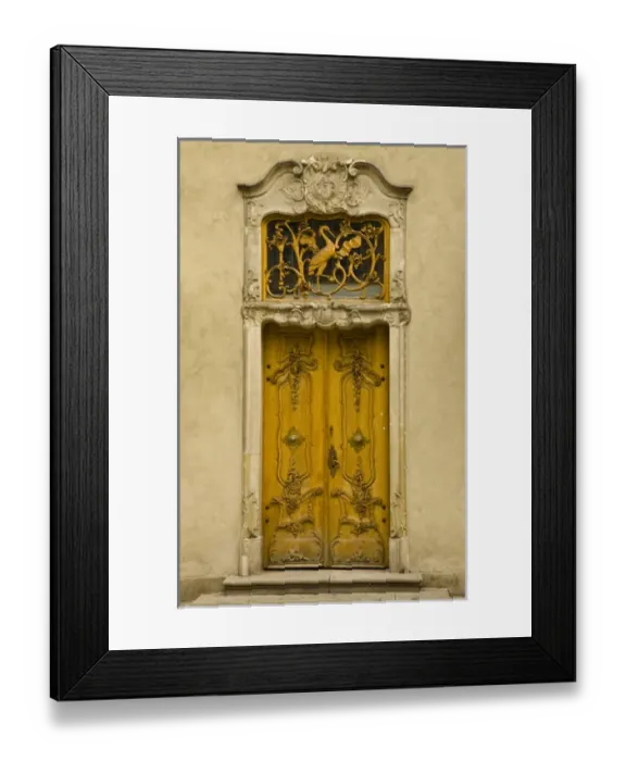 Framed Print : Europe, Poland, Gdansk. Detail of ornate door. Credit as: Nancy & Steve Ross  /  Jaynes