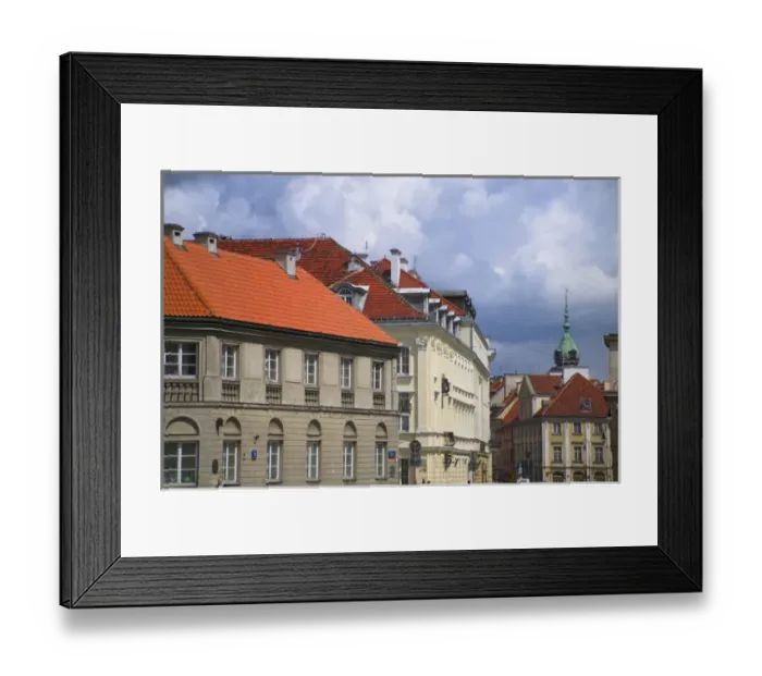 Framed Print : Historical buildings in Castle Square, old town, Warsaw, Poland Framed Print : Historical buildings in Castle Square, old town, Warsaw, Poland