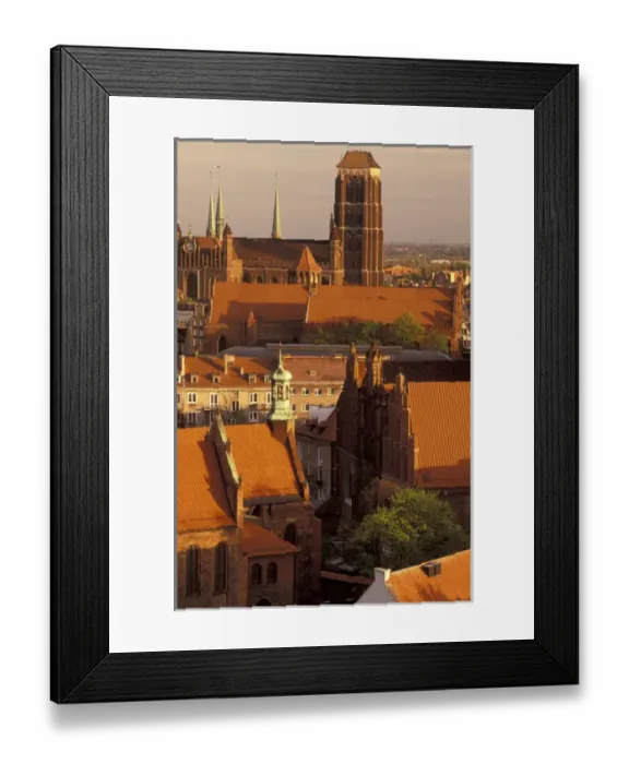 Framed Print : EUROPE, Poland, Pomerania, Gdansk View of Main town from Havelius Hotel Framed Print : EUROPE, Poland, Pomerania, Gdansk View of Main town from Havelius Hotel