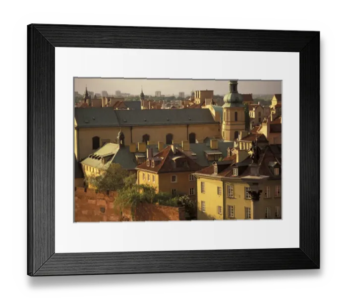 Framed Print : EUROPE, Poland, Warsaw Aerial view from St. Annes Church