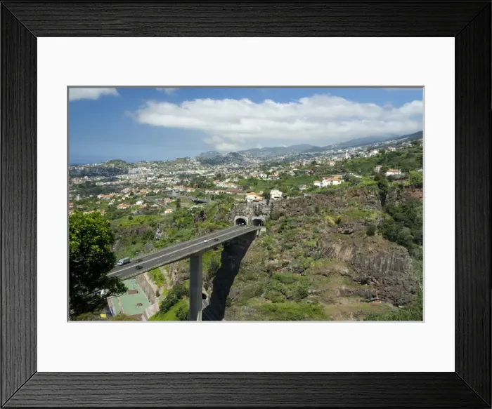 Framed Print : Portugal, Madeira Island, Funchal. Overview of Funchal from Monte Framed Print : Portugal, Madeira Island, Funchal. Overview of Funchal from Monte