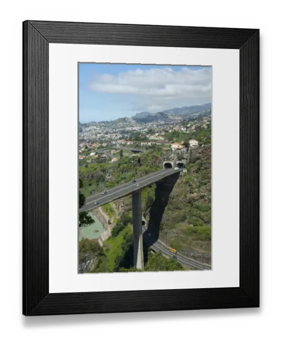 Framed Print : Portugal, Madeira Island, Funchal. Overview of Funchal from Monte Framed Print : Portugal, Madeira Island, Funchal. Overview of Funchal from Monte