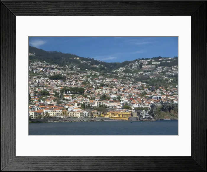 Framed Print : Portugal, Madeira Island, Funchal. Historic yellow Saint Tiago Fortress (aka Forte Framed Print : Portugal, Madeira Island, Funchal. Historic yellow Saint Tiago Fortress (aka Forte
